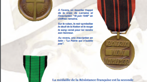 EXPOSITION «Médaille de la Résistance française et médaillés meusiens»