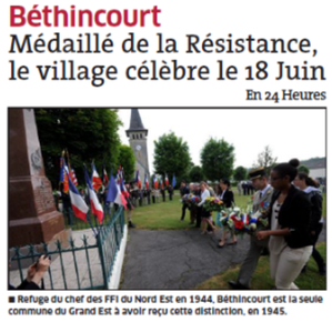 La résistance de Béthincourt